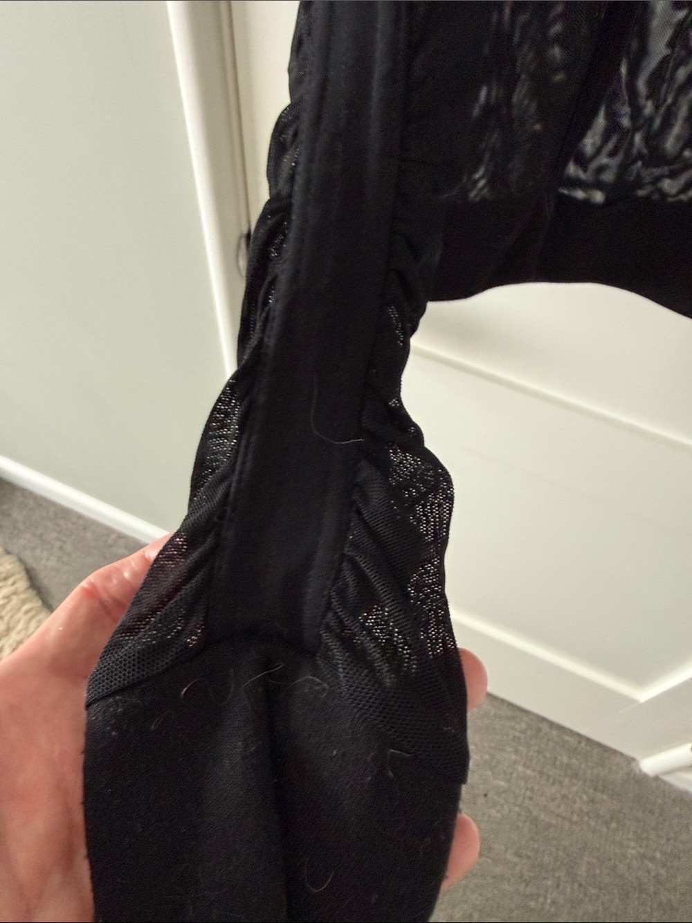 Fox Black Sheer Mesh Bomber Jacket - Picture 3 of 6